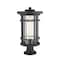 Z-Lite Jordan 1 Light Outdoor Pier Mounted Fixture, Black And Clear Seedy 570PHXL-553PM-BK - alternate 2